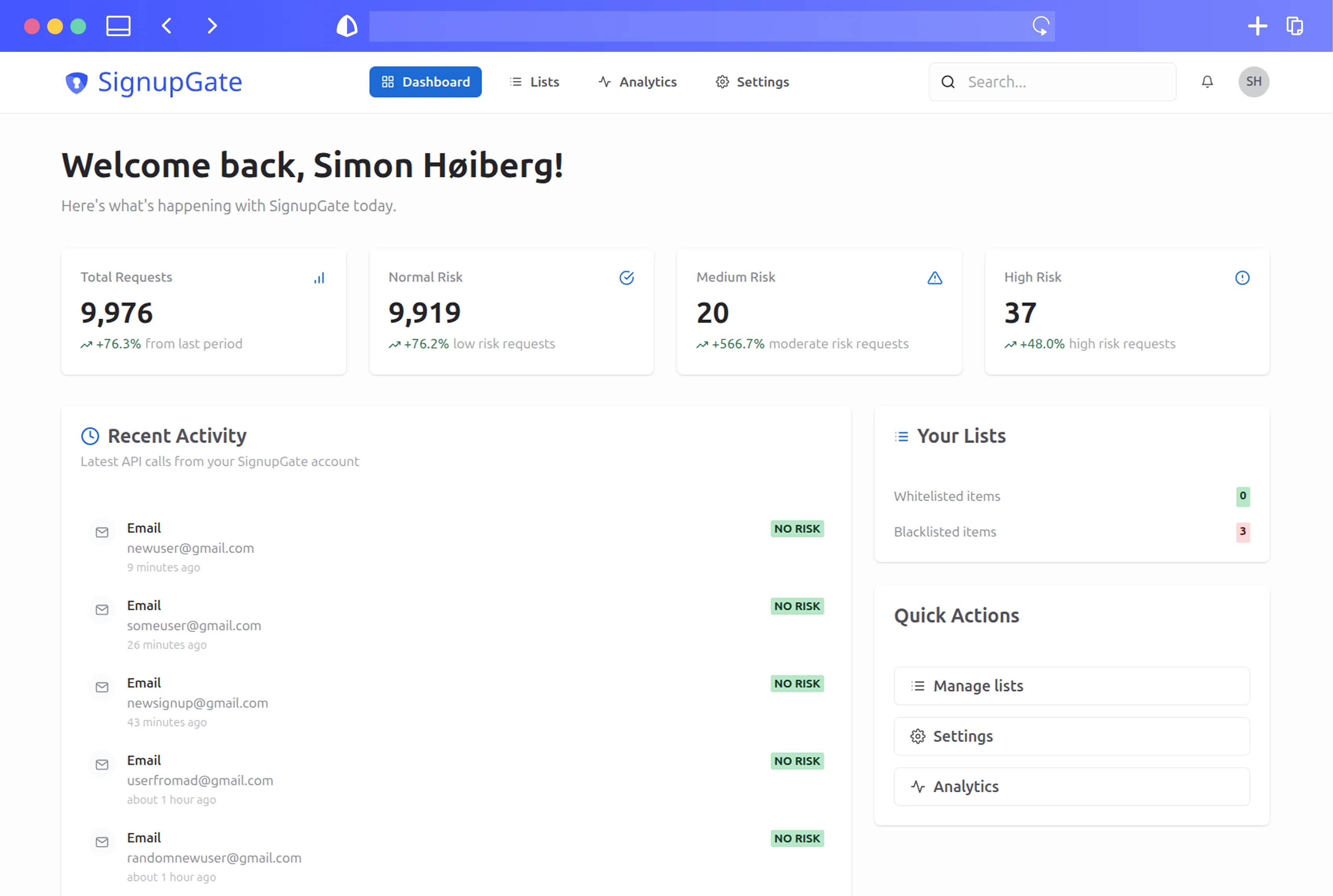 FounderStack product interface 14